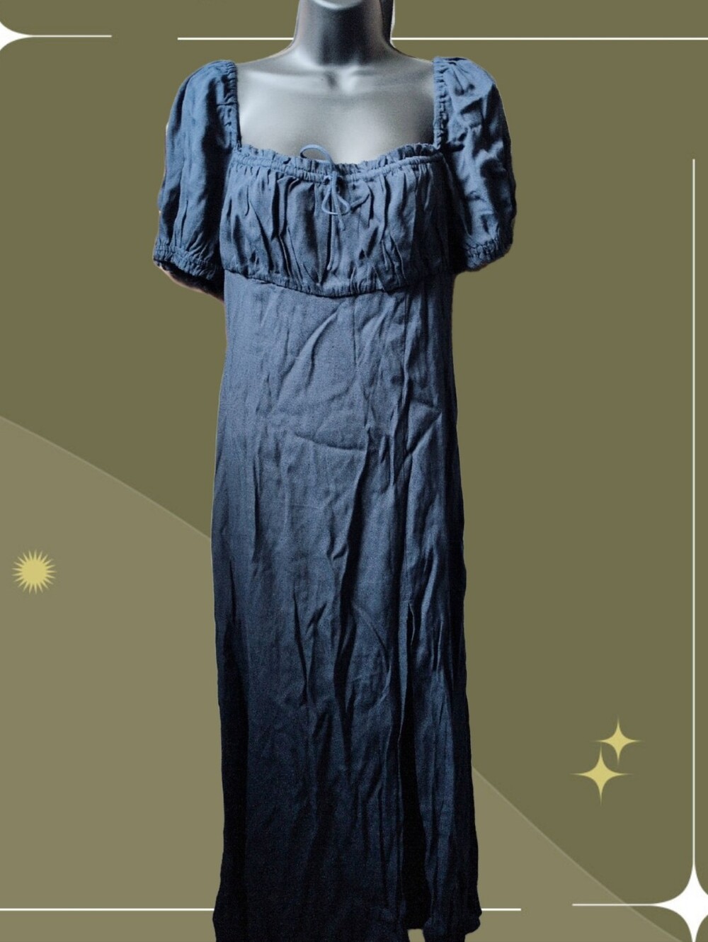 ✨ Nwt Reformation Hailsey Dress In Dark Navy Size US 8/ 10